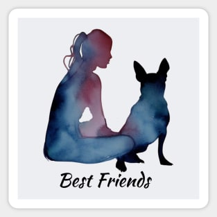 Best Friends Frenchie Sticker